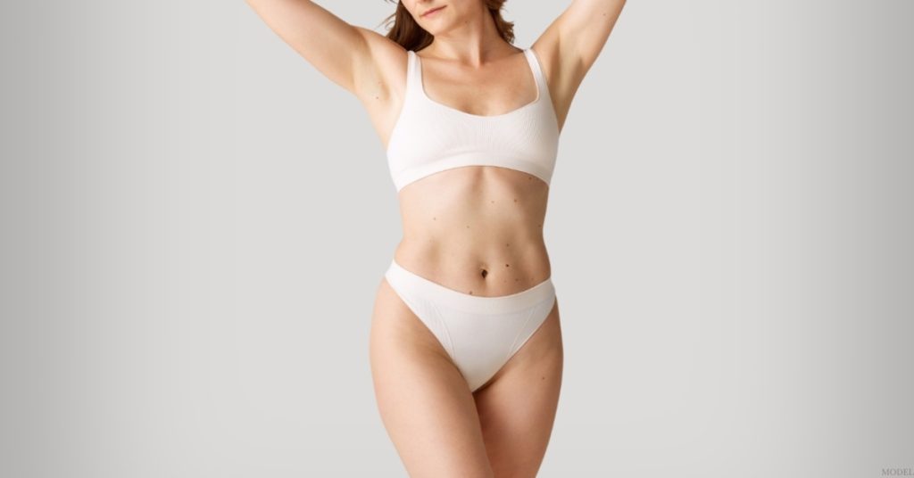 Woman representing tummy tuck results (model)