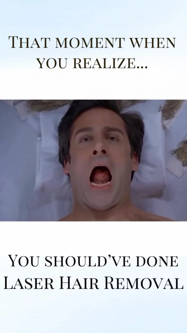 @stevecarellofficial really explains it best in this #waxing #tutorial 🤣 

Come #relax with us and ditch the #wax 💙

🌟SAVE $100🌟 on a package. Other #discounted #packages available.

#laserhairremoval #selfcare #rejuvenation

Special Thanks to #40yearoldvirgin