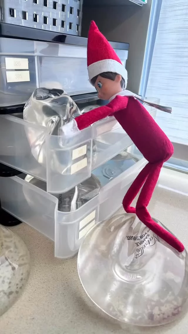 We found this sneaky little #elf playing in the #breastimplants 🤣

We are going to have to watch this #mischievous #elfontheshelf 

#christmas #spirit #office #fun